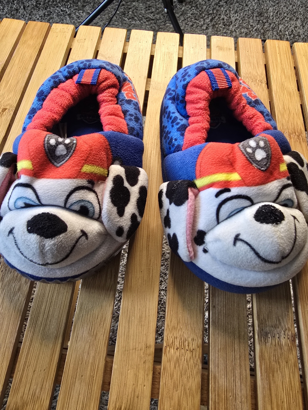 Paw Patrol Marshall Plush Blue & Red Kids One Piece Slippers